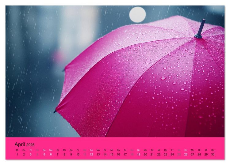 Produktbild: Kalender in PINK (Tischkalender 2026 DIN A5 quer), CALVENDO Monatskalender