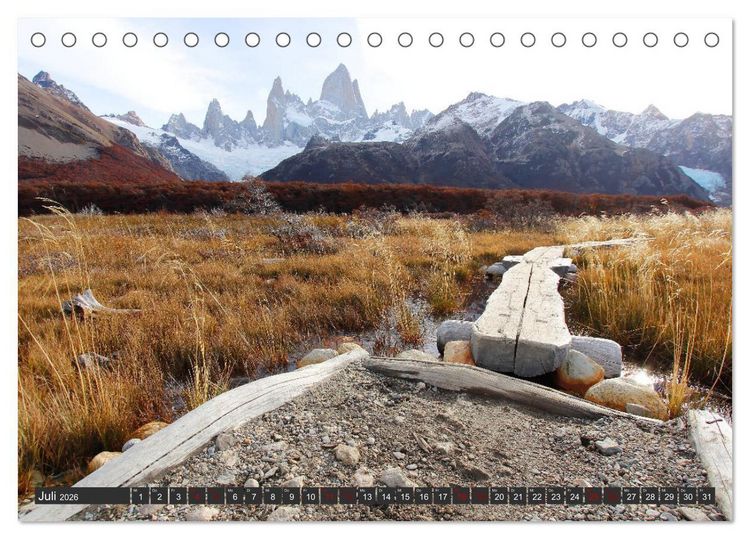 Produktbild: Patagonien - Parques Torres del Paine und Los Glaciares (Tischkalender 2026 DIN A5 quer), CALVENDO Monatskalender