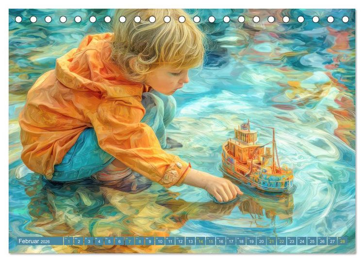 Produktbild: Am Wasser - Bei Sturm und Sonnenschein (Tischkalender 2026 DIN A5 quer), CALVENDO Monatskalender