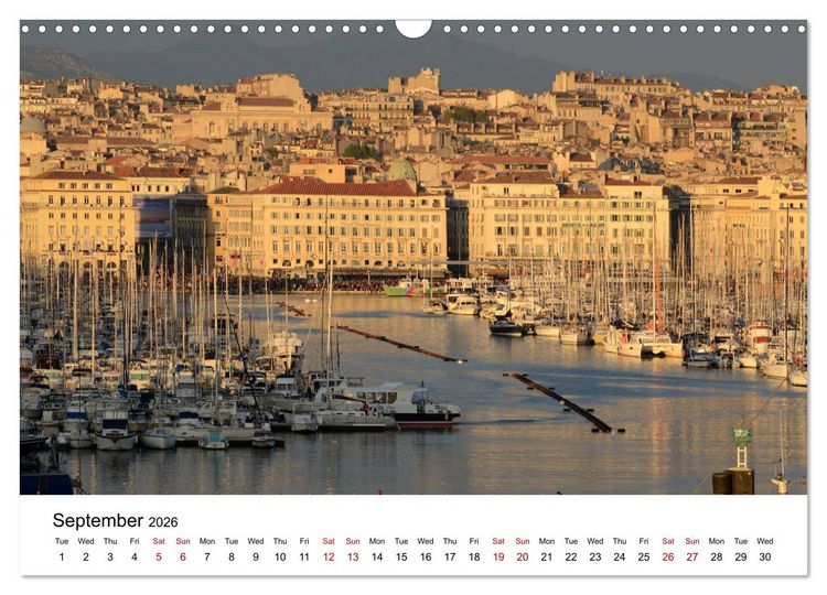 Produktbild: Marseille Coast and Corniche (Wall Calendar 2026 DIN A3 landscape), CALVENDO 12 Month Wall Calendar