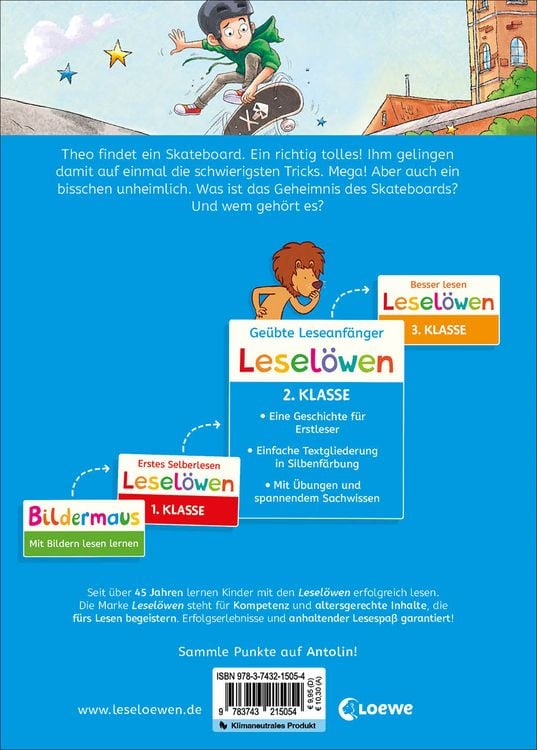 Produktbild: Lesel&ouml;wen 2. Klasse - Das geheimnisvolle Skateboard