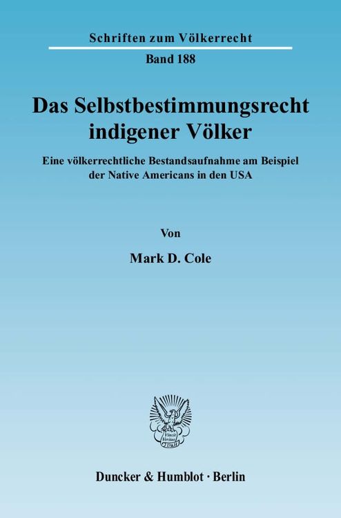 Produktbild: Das Selbstbestimmungsrecht indigener V&ouml;lker.