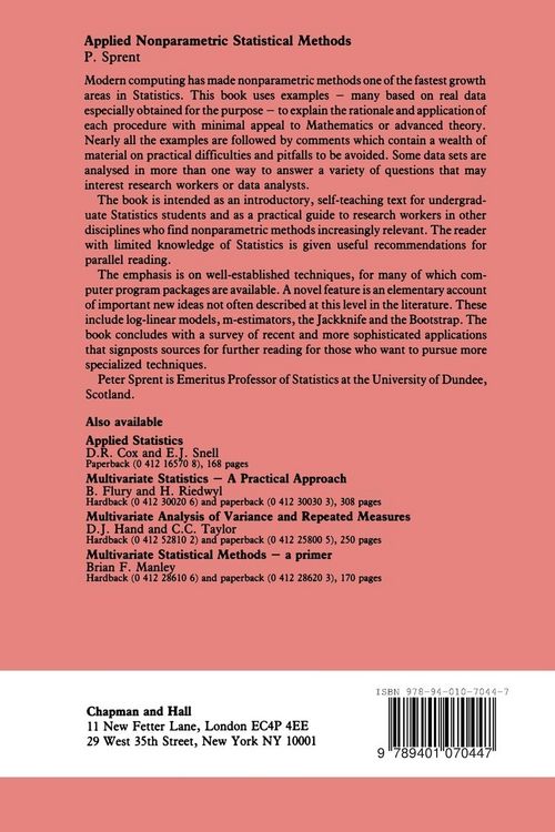 Produktbild: Applied Nonparametric Statistical Methods