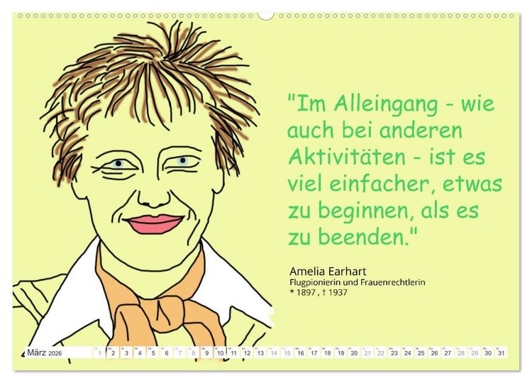 Produktbild: Zitate f&uuml;r Motivation und Perspektivenwechsel (hochwertiger Premium Wandkalender 2026 DIN A2 quer), Kunstdruck in Hochglanz