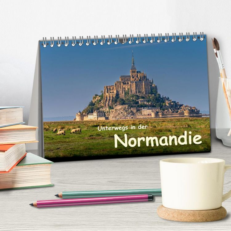 Produktbild: Unterwegs in der Normandie (Tischkalender 2026 DIN A5 quer), CALVENDO Monatskalender