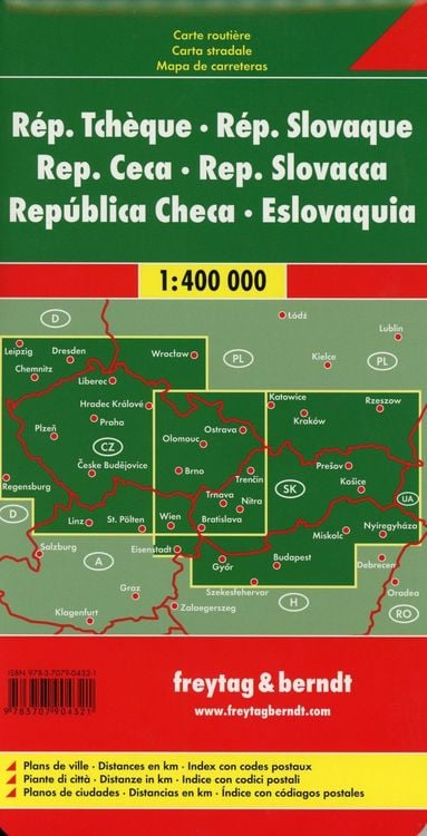 Produktbild: freytag & berndt Stra&szlig;enkarte Tschechische - Slowakische Republik 1:400.000