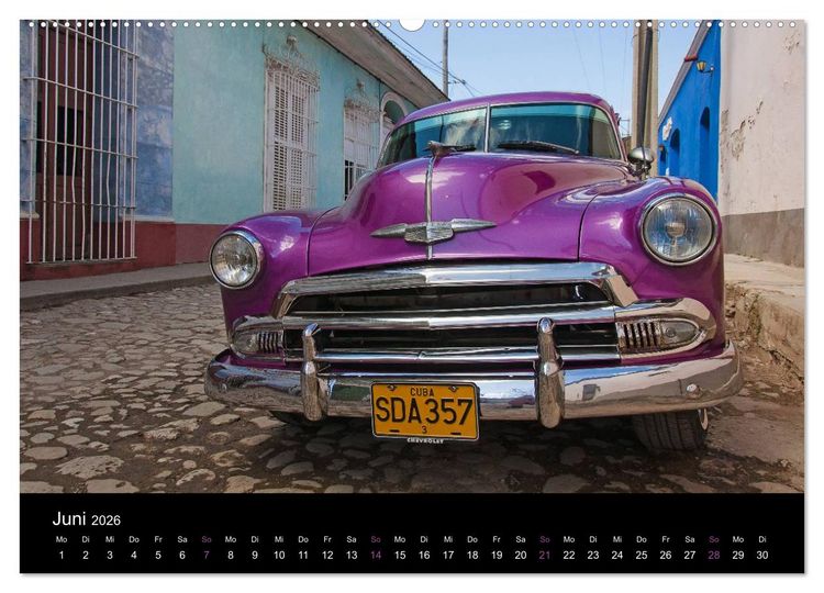 Produktbild: On the road in Cuba (hochwertiger Premium Wandkalender 2026 DIN A2 quer), Kunstdruck in Hochglanz