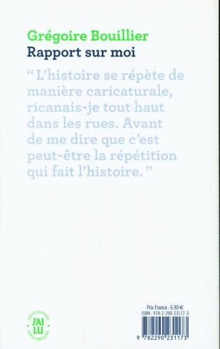 Produktbild: Rapport sur moi
