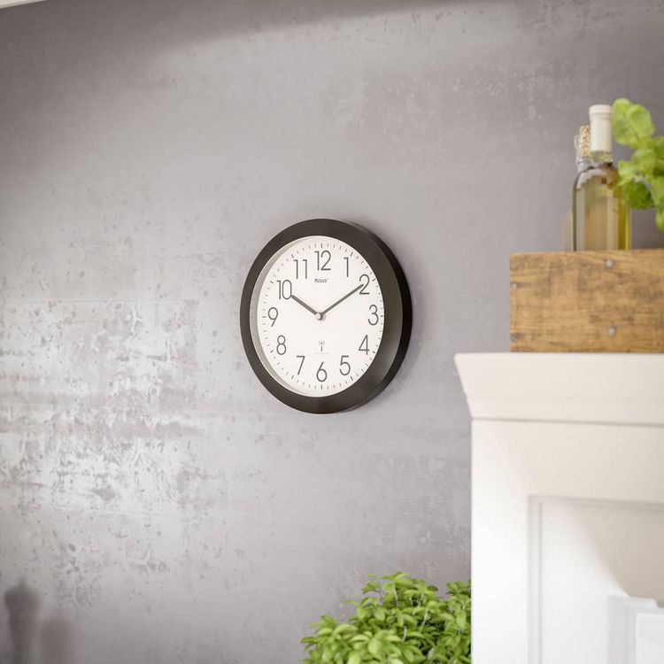 Produktbild: Mebus 52450 Funk Wanduhr 26cm x 26cm x 26cm x 4.5mm Schwarz