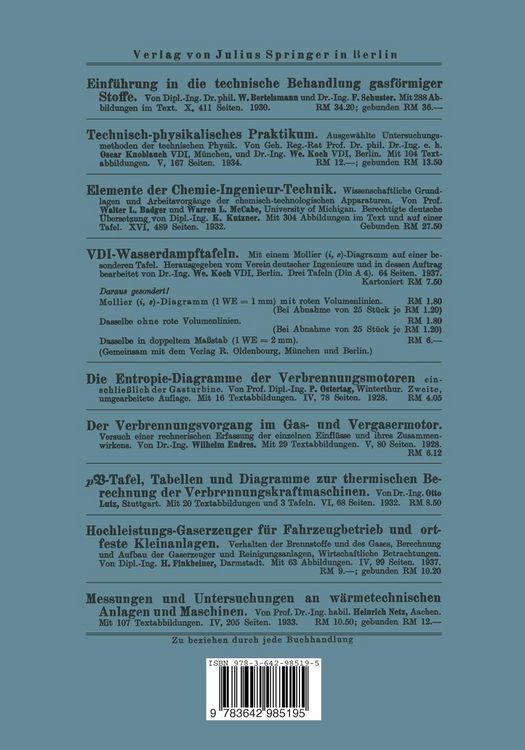 Produktbild: Spezifische W&auml;rme Enthalpie, Entropie und Dissoziation technischer Gase