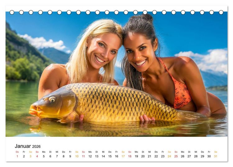 Produktbild: Hei&szlig; auf Karpfen (Tischkalender 2026 DIN A5 quer), CALVENDO Monatskalender