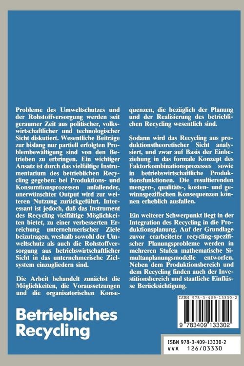 Produktbild: Betriebliches Recycling