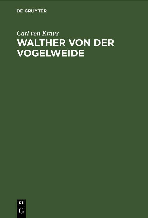 Produktbild: Walther von der Vogelweide