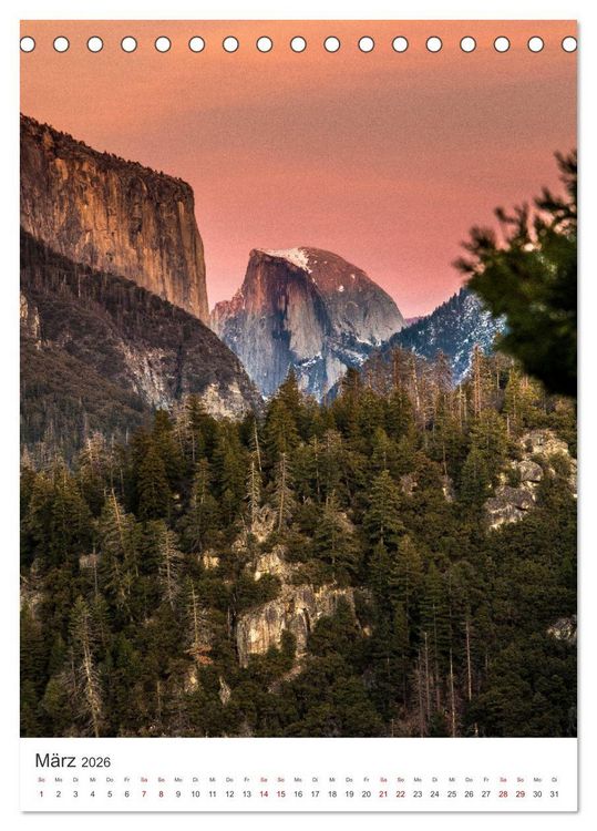 Produktbild: Yosemite Nationalpark - Einer der sch&ouml;nsten Orte der Welt. (Tischkalender 2026 DIN A5 hoch), CALVENDO Monatskalender
