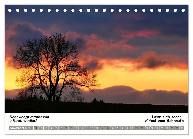 Produktbild: 03 Schw&auml;bische Sprichw&ouml;rter - D&ouml;s au no! (Tischkalender 2026 DIN A5 quer), CALVENDO Monatskalender