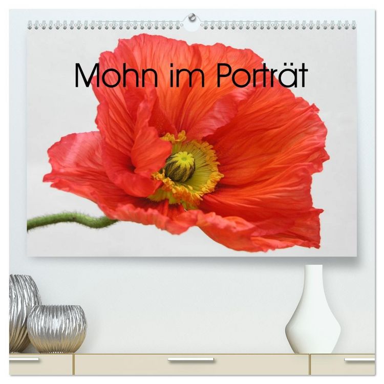 Produktbild: Mohn im Portr&auml;t (hochwertiger Premium Wandkalender 2026 DIN A2 quer), Kunstdruck in Hochglanz