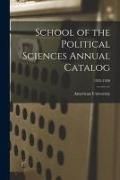 Produktbild: School of the Political Sciences Annual Catalog; 1925-1926