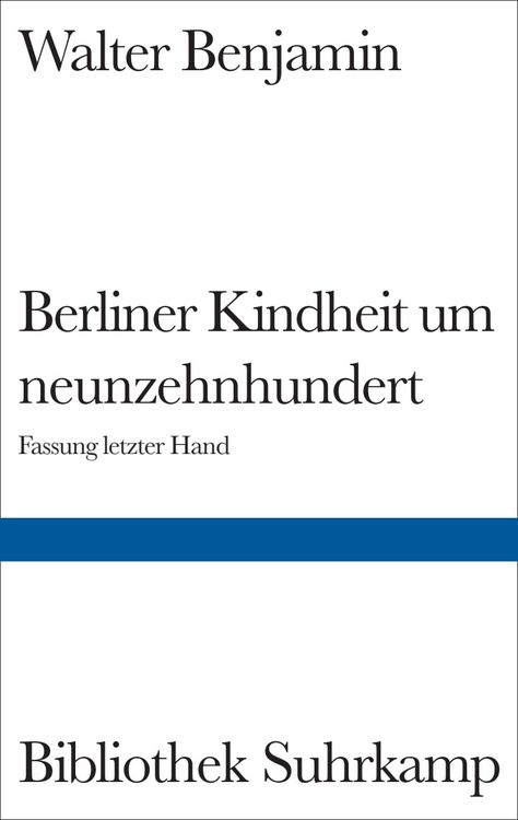 Produktbild: Berliner Kindheit um neunzehnhundert