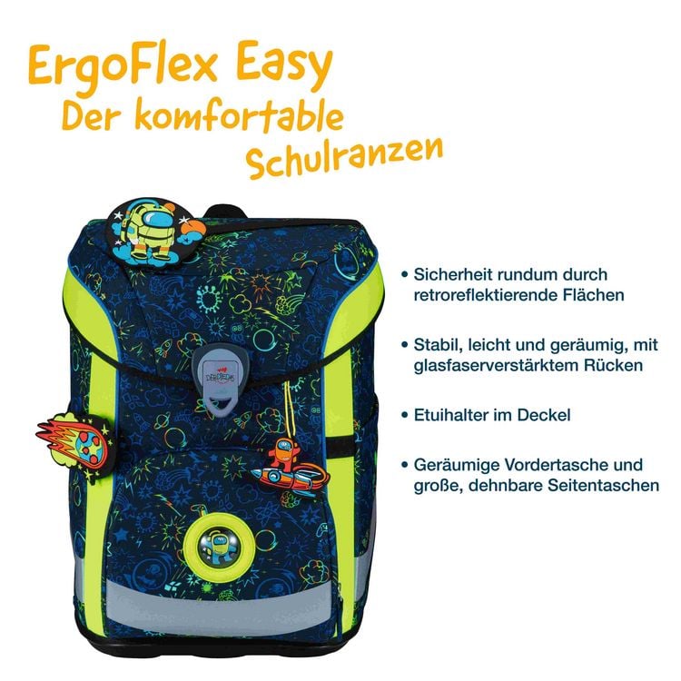 Produktbild: DerDieDas Schulranzen Set ErgoFlex Easy, Schulranzen Set, 5tlg, Neon Crazy