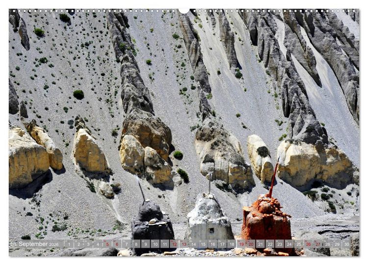 Produktbild: Tsch&ouml;rten, Architektur des Himalaya (Wandkalender 2026 DIN A2 quer), CALVENDO Monatskalender