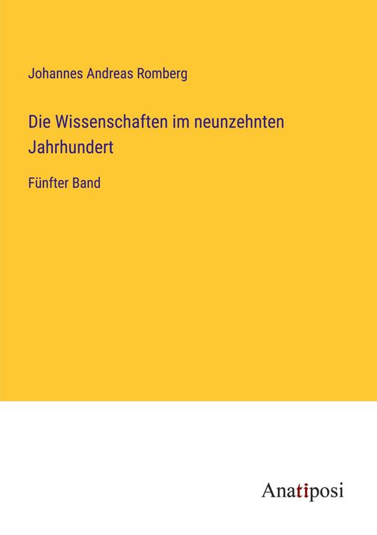 Produktbild: Die Wissenschaften im neunzehnten Jahrhundert