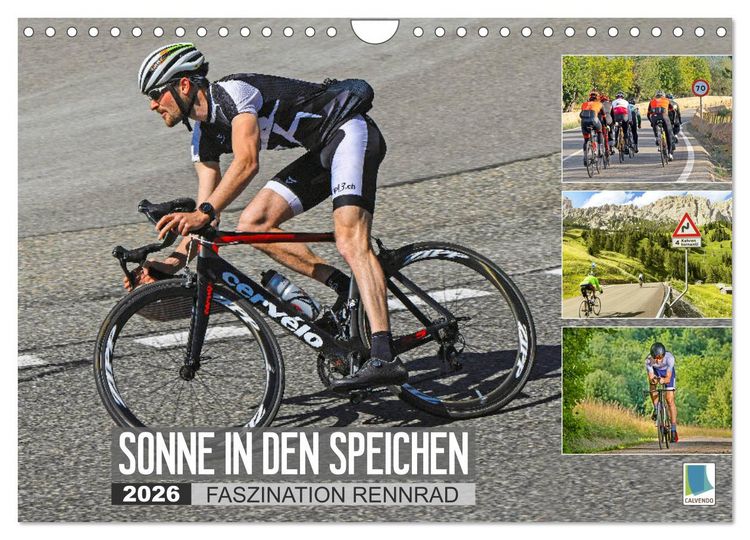 Produktbild: Sonne in den Speichen - Faszination Rennrad (Wandkalender 2026 DIN A4 quer), CALVENDO Monatskalender