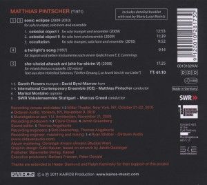 Produktbild: Montalvo/Ice/SWR Vokalens. Stuttgart/Creed: Sonic Eclipse