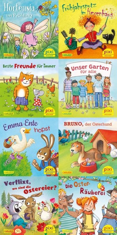 語学+参考書 PIXI-Buecher. Serie 145. Pixis grosse Welt der Tiere. 64 Exemplare a Euro 095 Pixi-8er-Set 254: Die beliebtesten Bilderbuch-Helden bei