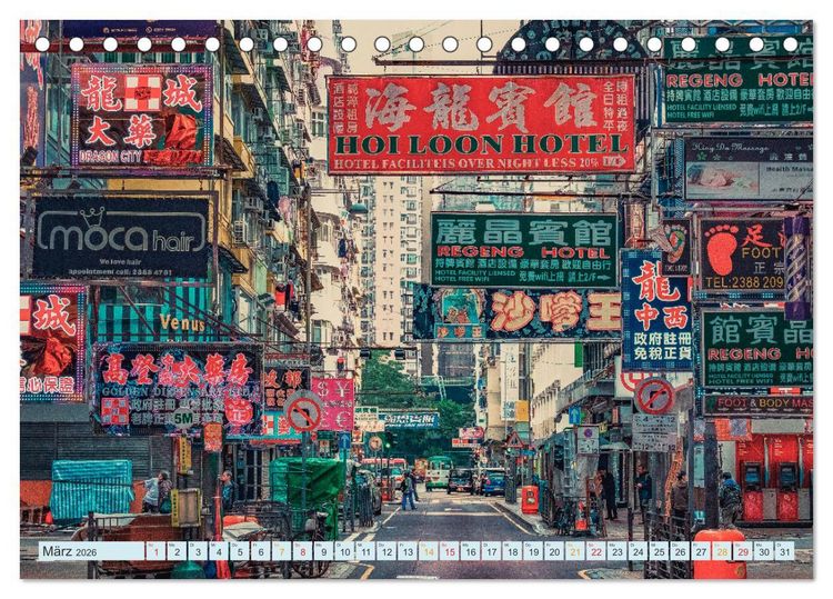Produktbild: Hongkong Street (Tischkalender 2026 DIN A5 quer), CALVENDO Monatskalender