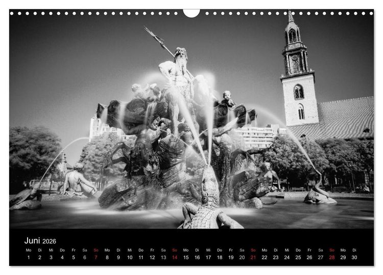 Produktbild: Berlin Monochrome (Wandkalender 2026 DIN A3 quer), CALVENDO Monatskalender