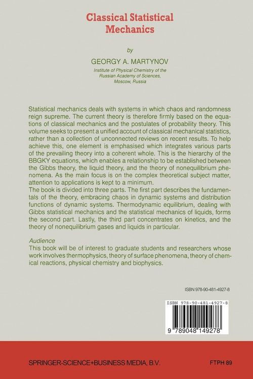 Produktbild: Classical Statistical Mechanics