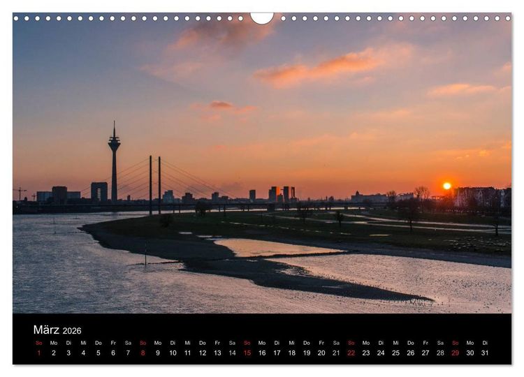 Produktbild: D&uuml;sseldorf - Rheinansichten (Wandkalender 2026 DIN A3 quer), CALVENDO Monatskalender