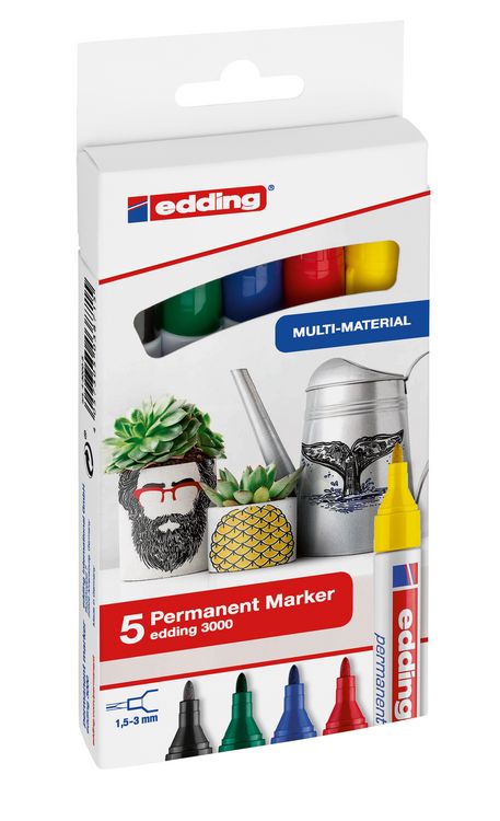 Produktbild: Edding Permanent Marker edding 3000 5er Set