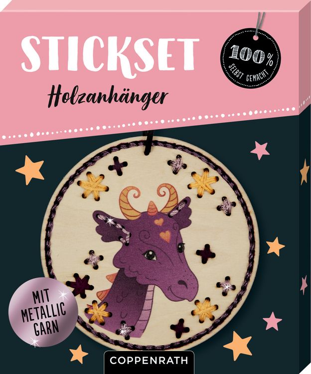 Produktbild: Sticken auf Holzanh&auml;ngern