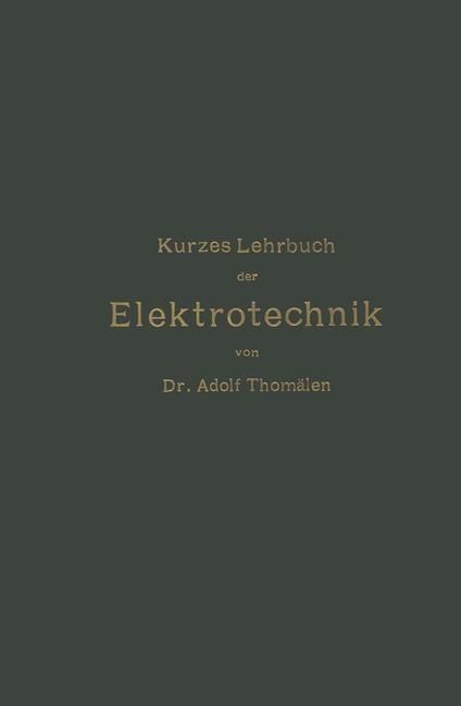 Produktbild: Kurzes Lehrbuch der Elektrotechnik
