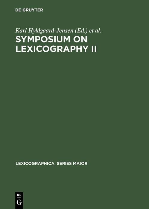 Produktbild: Symposium on Lexicography II