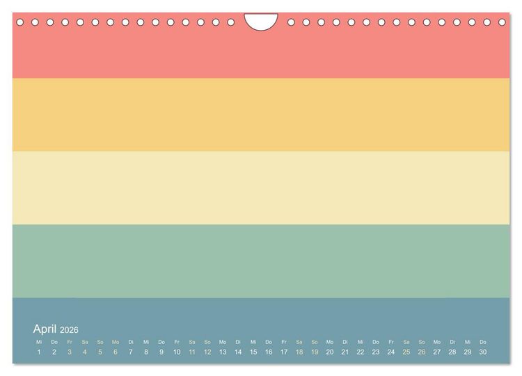 Produktbild: 70er Jahre Bastelkalender - DIY Kreativ-Kalender zum Selbstgestalten (Wandkalender 2026 DIN A4 quer), CALVENDO Monatskalender
