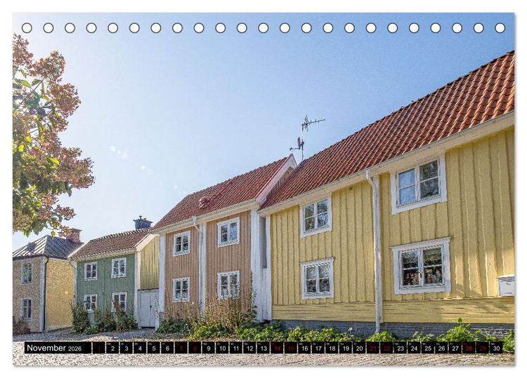 Produktbild: Farbenfrohe H&auml;user, Wohnen in Europa (Tischkalender 2026 DIN A5 quer), CALVENDO Monatskalender