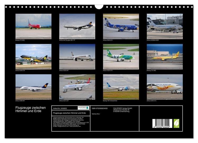 Produktbild: Flugzeuge zwischen Himmel und Erde (Wandkalender 2027 DIN A3 quer), CALVENDO Monatskalender
