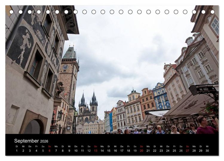 Produktbild: Prager Ansichten (Tischkalender 2026 DIN A5 quer), CALVENDO Monatskalender