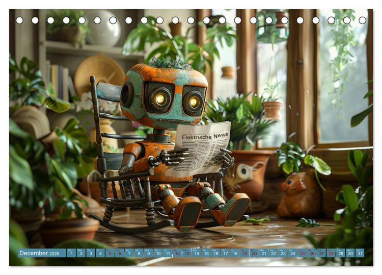 Produktbild: Robots Are Just People Too (Desk Calendar 2026 DIN A5 landscape), CALVENDO 12 Month DeskCalendar
