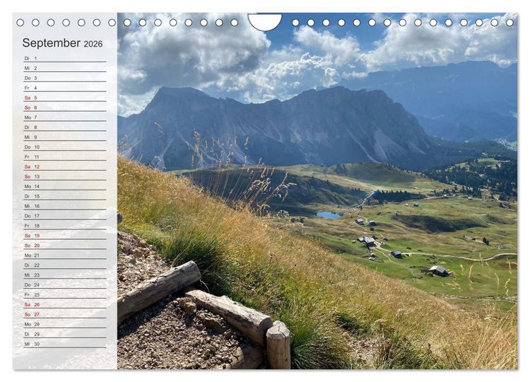 Produktbild: Alpenauszeit - Die Bergh&uuml;tten unserer Alpen (Wandkalender 2026 DIN A4 quer), CALVENDO Monatskalender