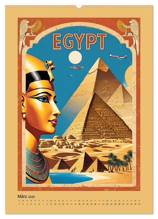 Produktbild: World Travel Poster - nostalgische Reise um die Welt (Wandkalender 2026 DIN A2 hoch), CALVENDO Monatskalender