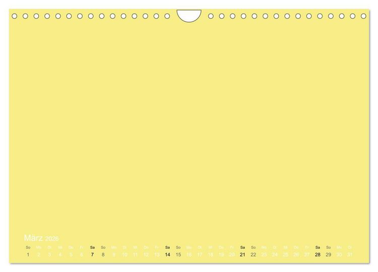 Produktbild: Bastelkalender - Gelb (Wandkalender 2026 DIN A4 quer), CALVENDO Monatskalender