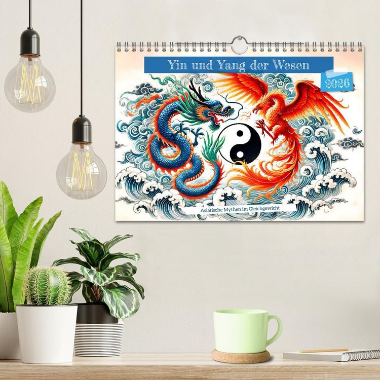 Produktbild: Yin und Yang der Wesen - Asiatische Mythen im Gleichgewicht (Wandkalender 2026 DIN A4 quer), CALVENDO Monatskalender