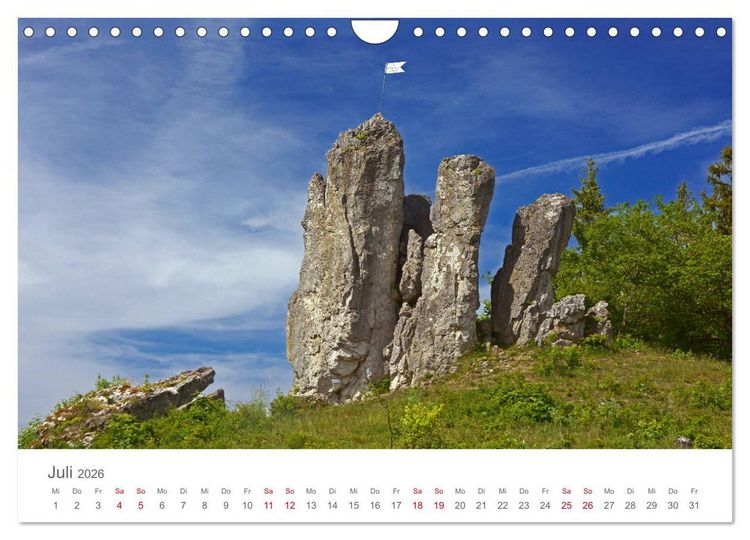 Produktbild: Wunderbare Fr&auml;nkische Schweiz (Wandkalender 2026 DIN A4 quer), CALVENDO Monatskalender