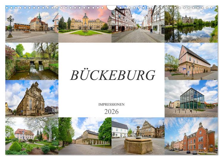 Produktbild: B&uuml;ckeburg Impressionen (Wandkalender 2026 DIN A3 quer), CALVENDO Monatskalender