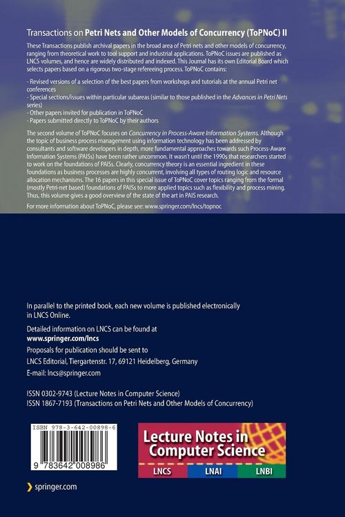 Produktbild: Transactions on Petri Nets and Other Models of Concurrency II
