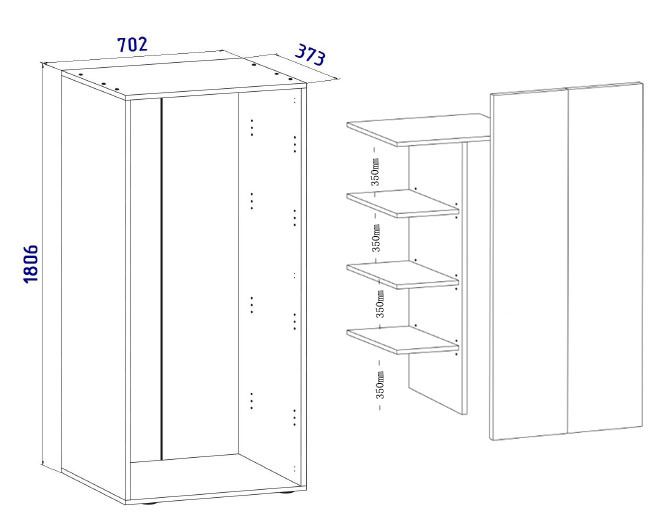 Produktbild: Holz Besenschrank Staubsauger Putzschrank Vandol
