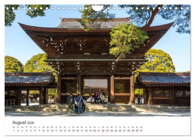 Produktbild: Tempel in Japan (Wandkalender 2026 DIN A4 quer), CALVENDO Monatskalender